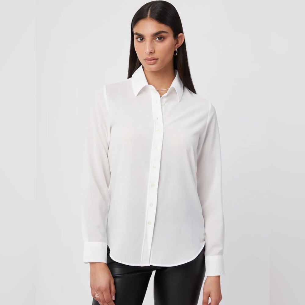 NWT The Shirt by Rochelle Behrens The Signature Shirt in Cream - Picture 4 of 5